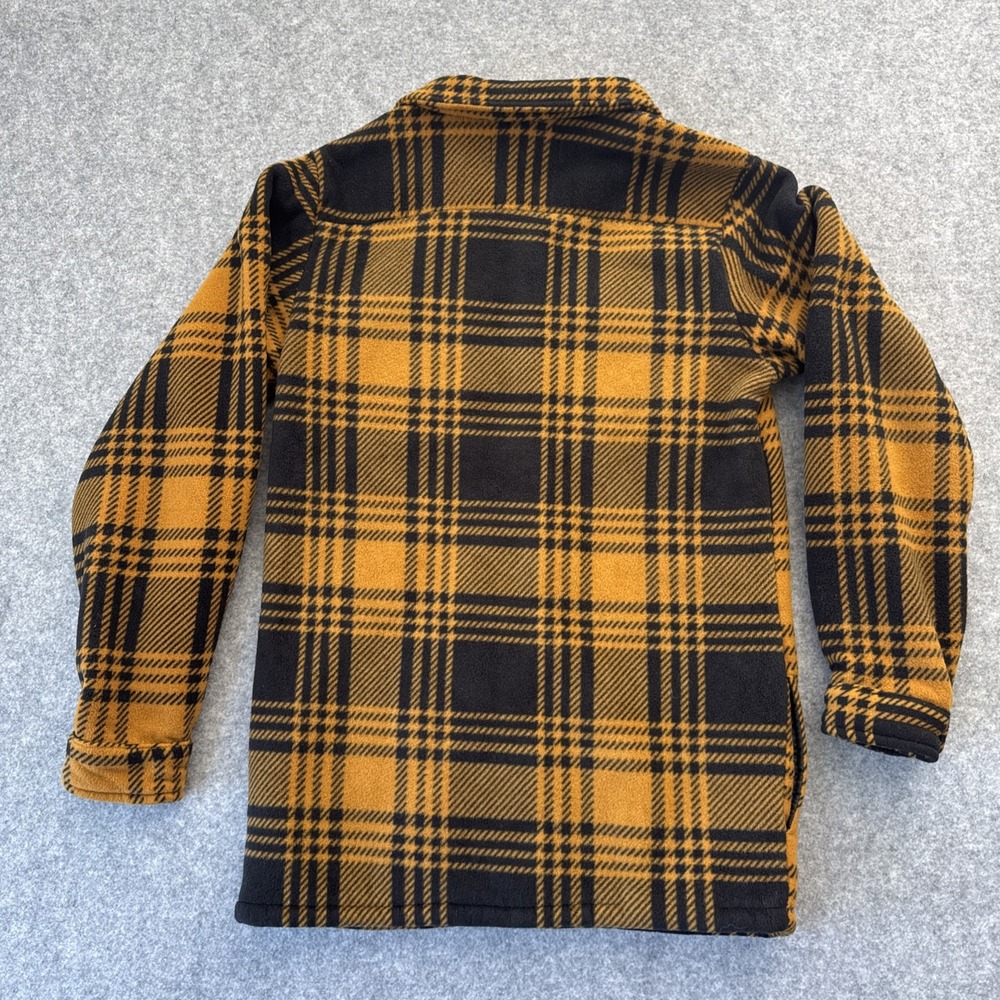 Blackridge Outfitters Mens Small Orange Plaid Fleece Lined Flannel‎ EUC - Picture 7 of 8